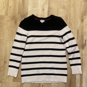 Breton Cotton Blend Faux Suede Elbow Patch Pullove